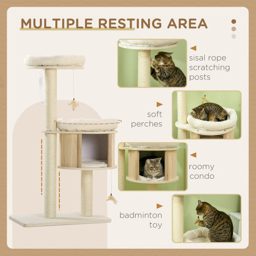 Purrchase 3-Level Cat Tree - Sisal Posts & Play Areas