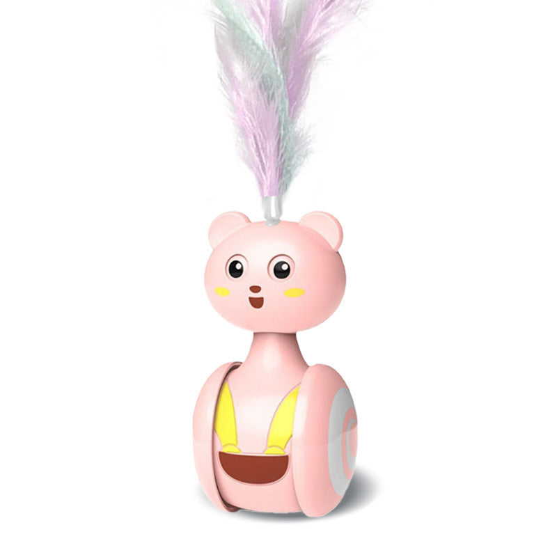 Purrchase Tumbler Feather Toy - Rolling Interactive Play