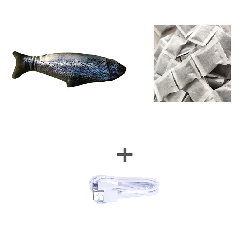 Realistic Flopping Fish Toy 30cm - No Catnip Version