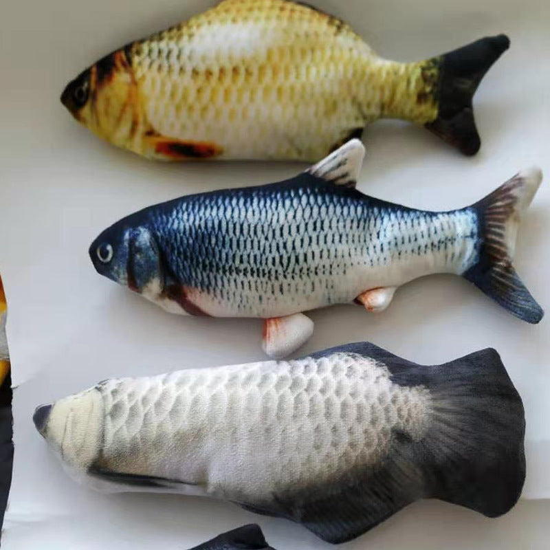Realistic Flopping Fish Toy 30cm - No Catnip Version