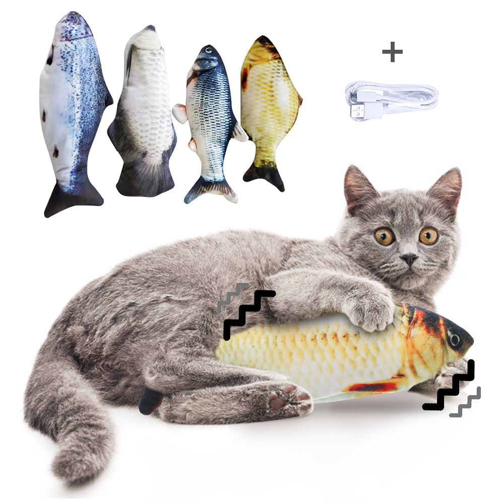 Realistic Flopping Fish Toy 30cm - No Catnip Version