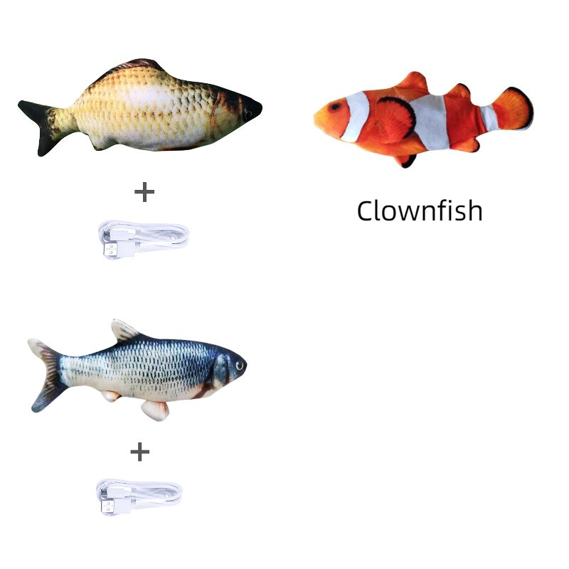 Realistic Flopping Fish Toy 30cm - No Catnip Version