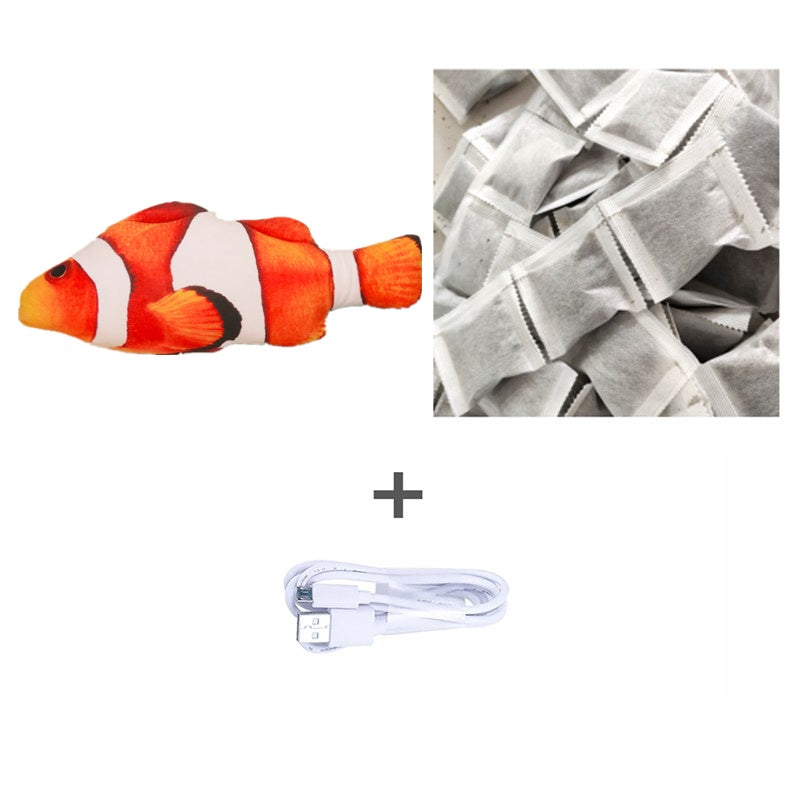 Realistic Flopping Fish Toy 30cm - No Catnip Version