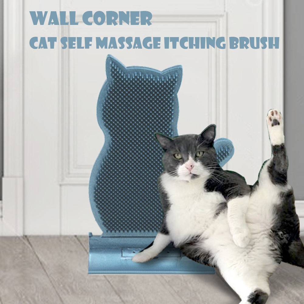 Catnip-Powered Corner Groomer - Shed Control & Massage