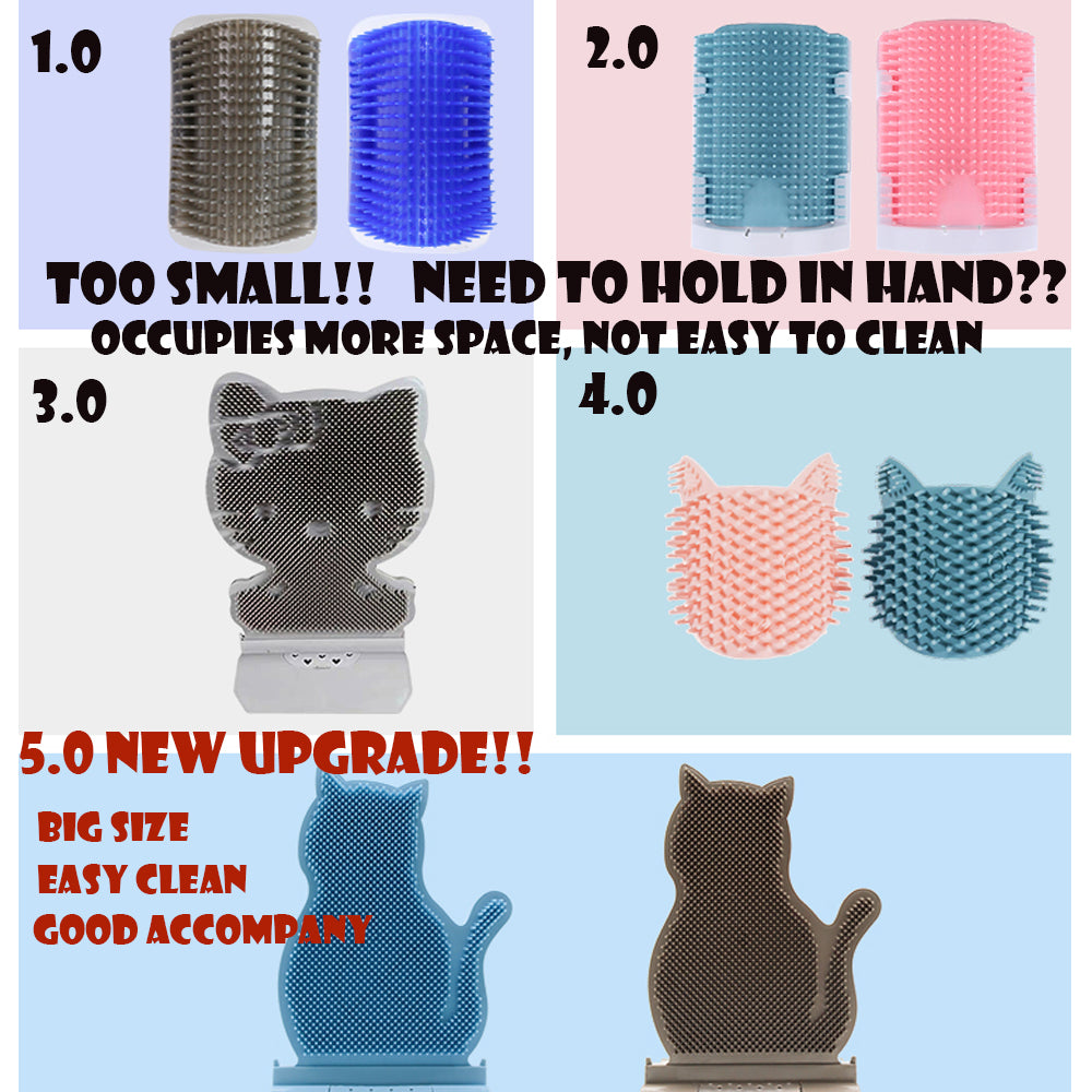 Catnip-Powered Corner Groomer - Shed Control & Massage