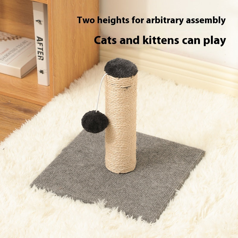 Vertical Sisal Cat Scratcher - Heavy-Duty & Durable