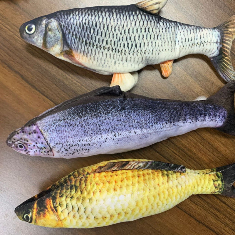 Realistic Flopping Fish Toy 30cm - No Catnip Version