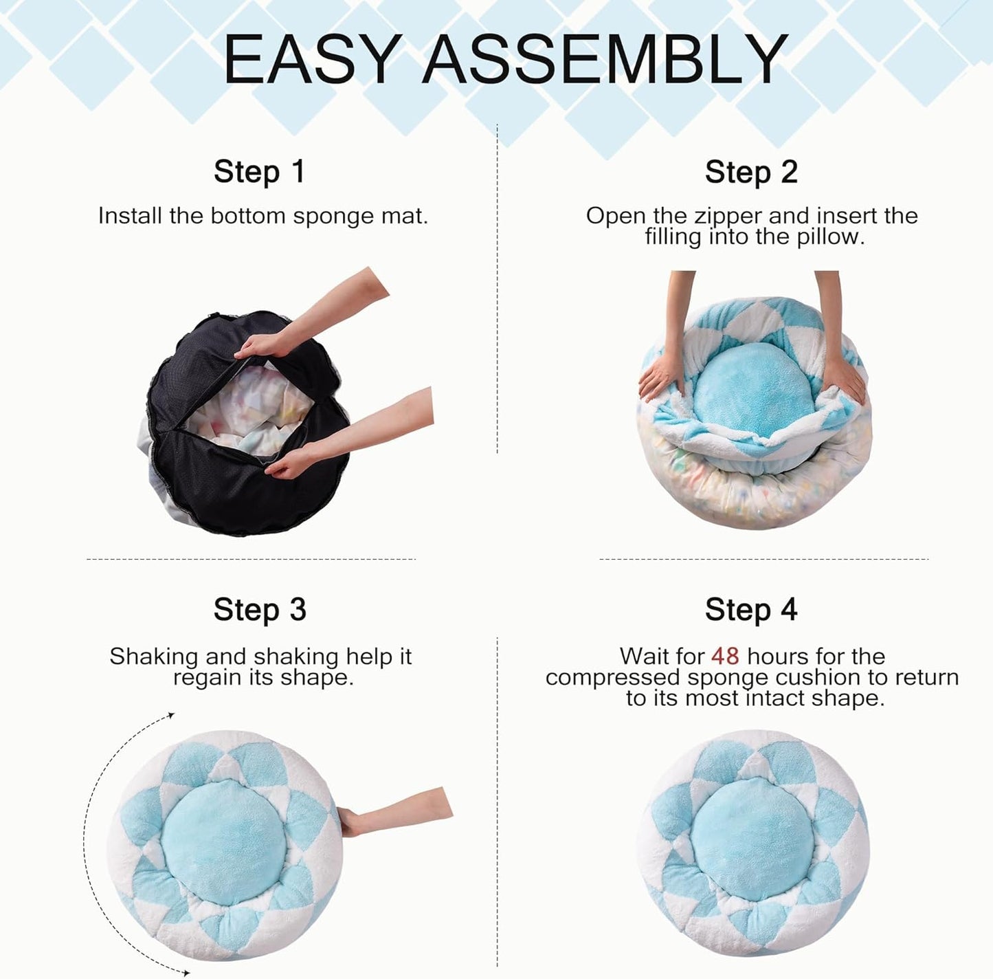 Purrchase Calming Donut Cat Bed 23in - Plush & Washable