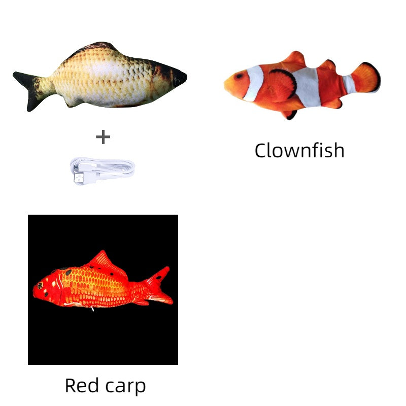Realistic Flopping Fish Toy 30cm - No Catnip Version