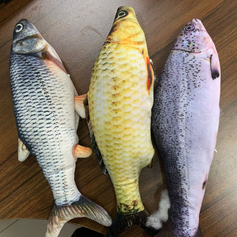 Realistic Flopping Fish Toy 30cm - No Catnip Version