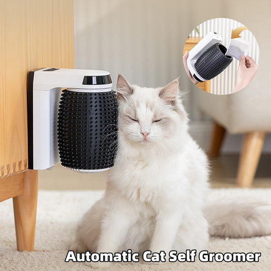 Smart Self-Groomer Cat Wall Brush - Automatic Massage