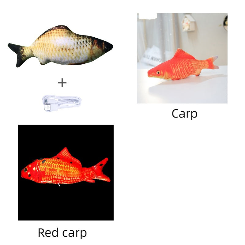 Realistic Flopping Fish Toy 30cm - No Catnip Version
