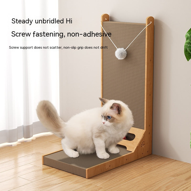 Premium Vertical Cat Scratch Board - Wear-Resistant L-Shape
