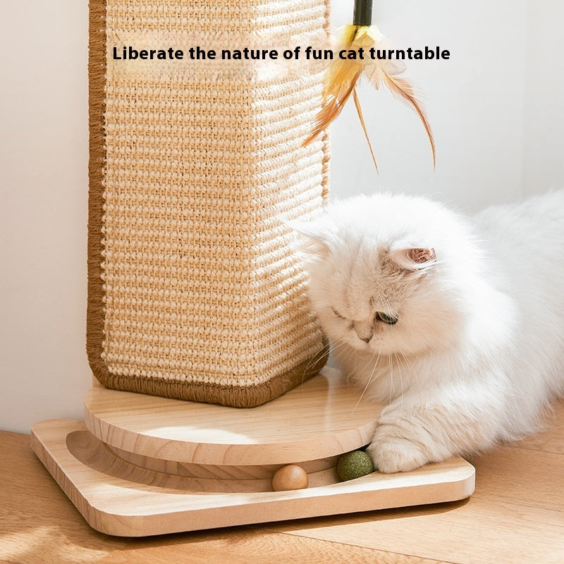 Corner Cat Scratch Board - Wear-Resistant Sisal Wood