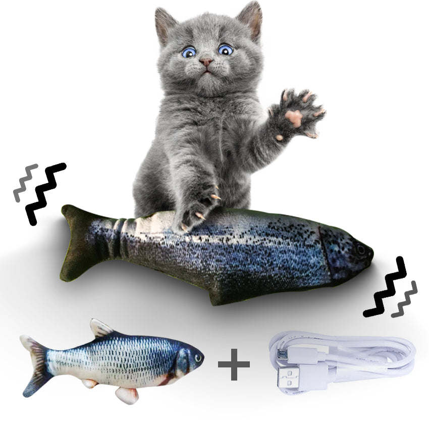 Realistic Flopping Fish Toy 30cm - No Catnip Version