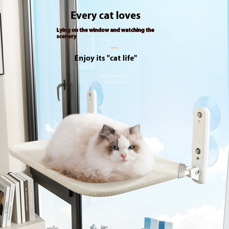 Window Suction Cup Cat Hammock - Balcony Perch 52cm