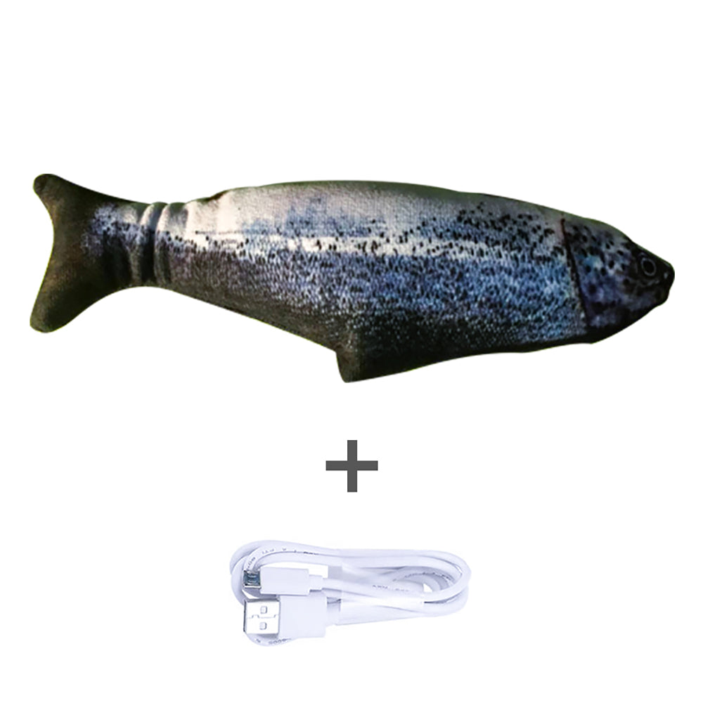 Realistic Flopping Fish Toy 30cm - No Catnip Version