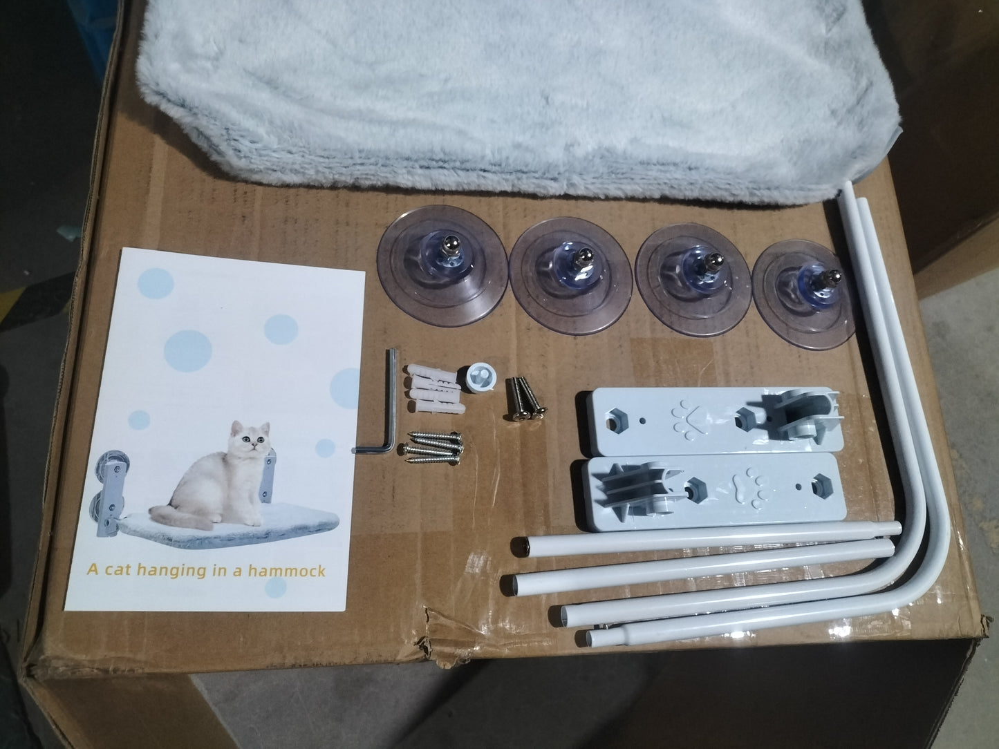 Window Suction Cup Cat Hammock - Balcony Perch 52cm