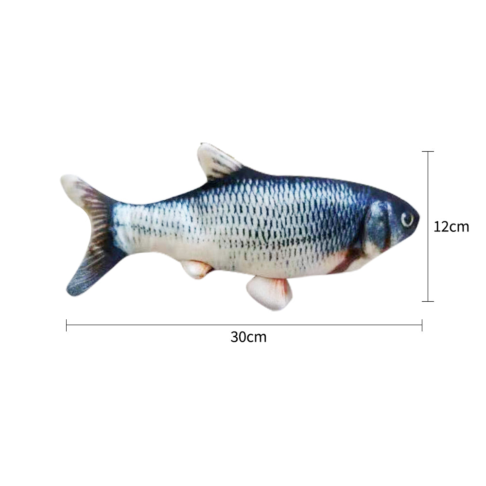 Realistic Flopping Fish Toy 30cm - No Catnip Version