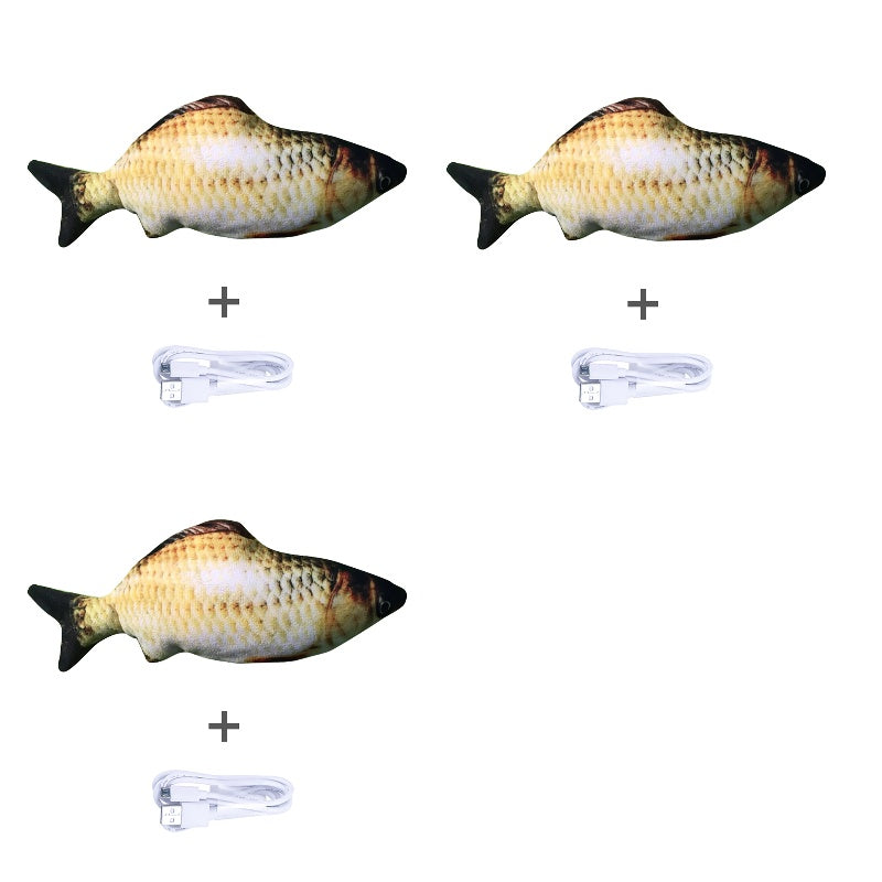 Realistic Flopping Fish Toy 30cm - No Catnip Version