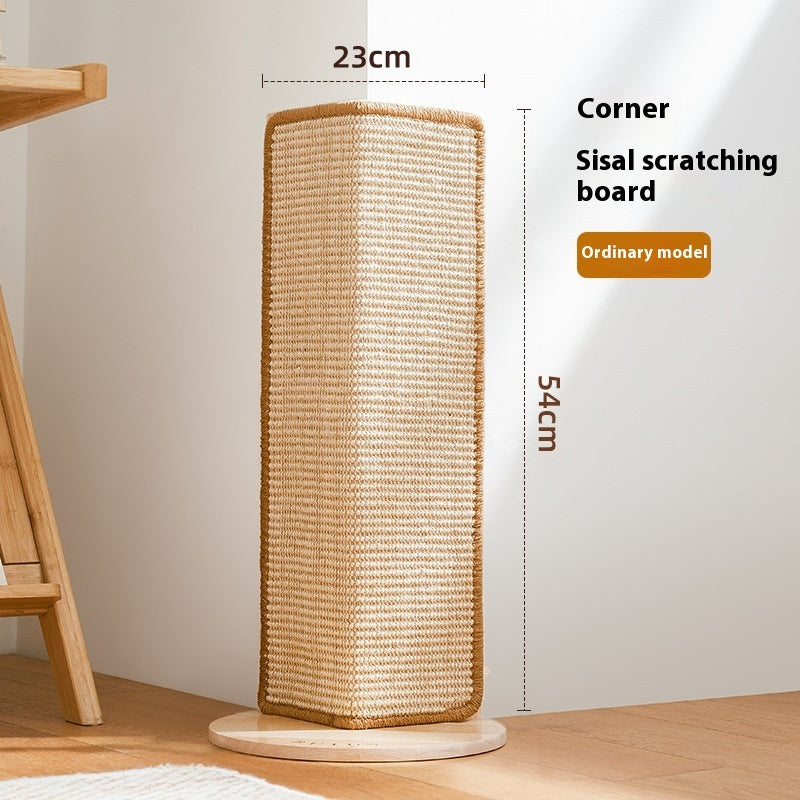 Corner Cat Scratch Board - Wear-Resistant Sisal Wood
