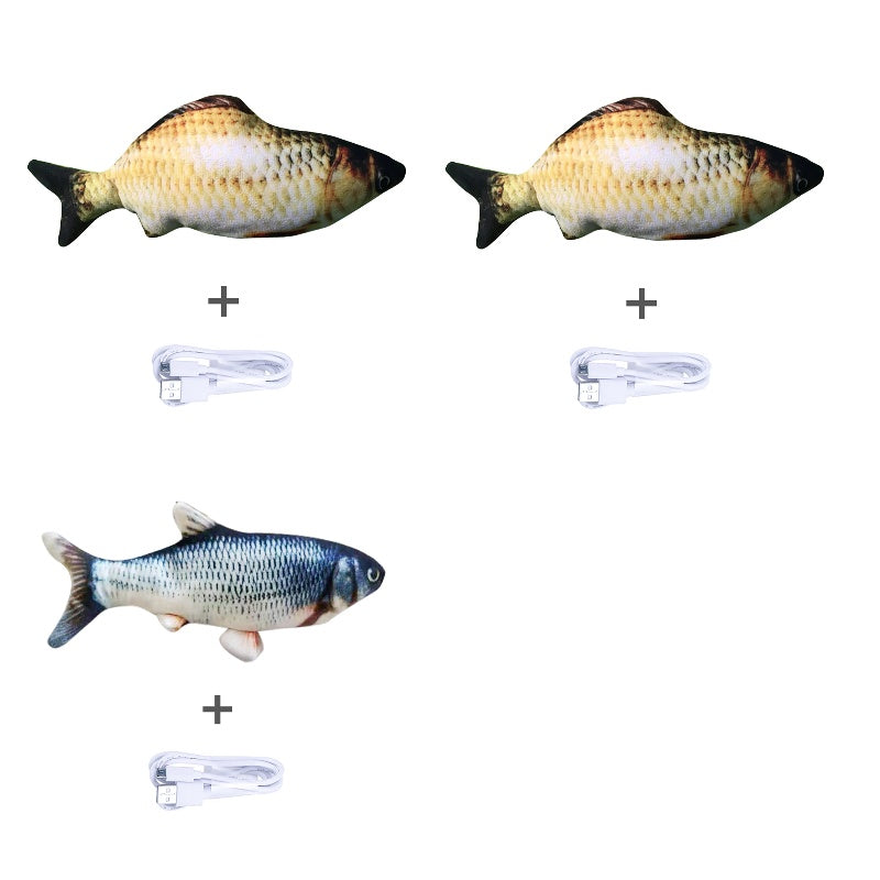 Realistic Flopping Fish Toy 30cm - No Catnip Version
