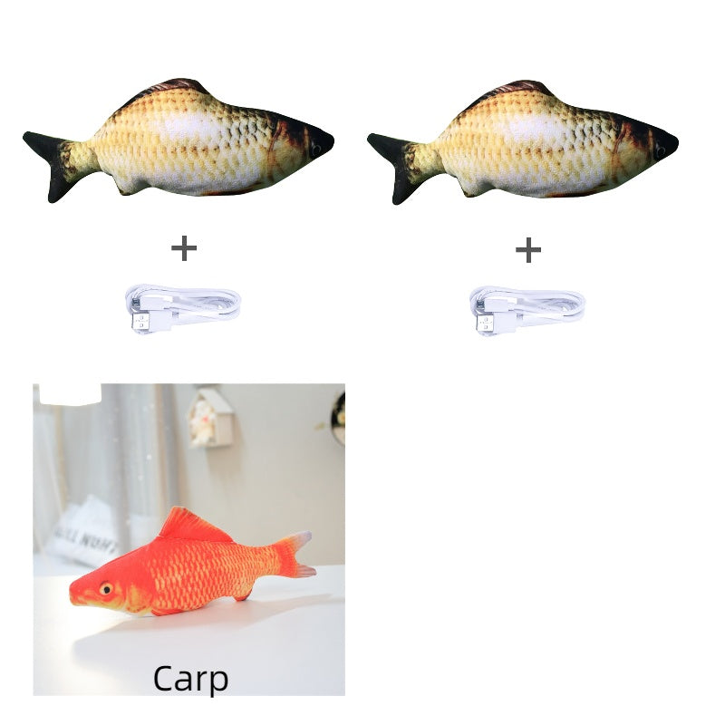 Realistic Flopping Fish Toy 30cm - No Catnip Version