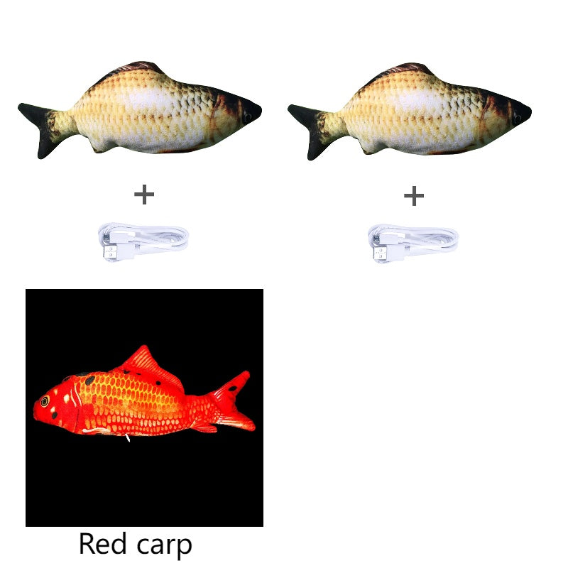 Realistic Flopping Fish Toy 30cm - No Catnip Version