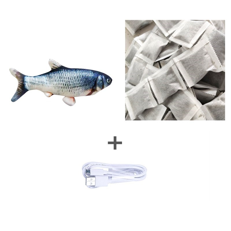 Realistic Flopping Fish Toy 30cm - No Catnip Version