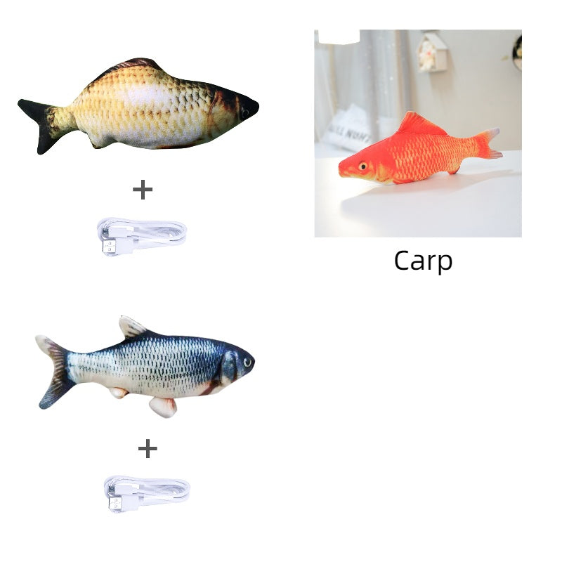 Realistic Flopping Fish Toy 30cm - No Catnip Version