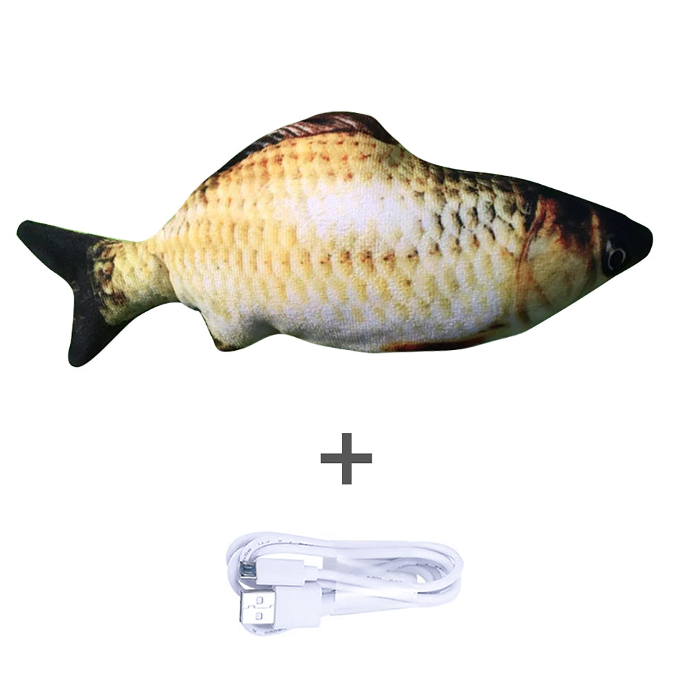 Realistic Flopping Fish Toy 30cm - No Catnip Version