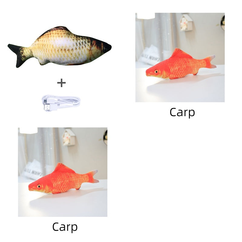 Realistic Flopping Fish Toy 30cm - No Catnip Version