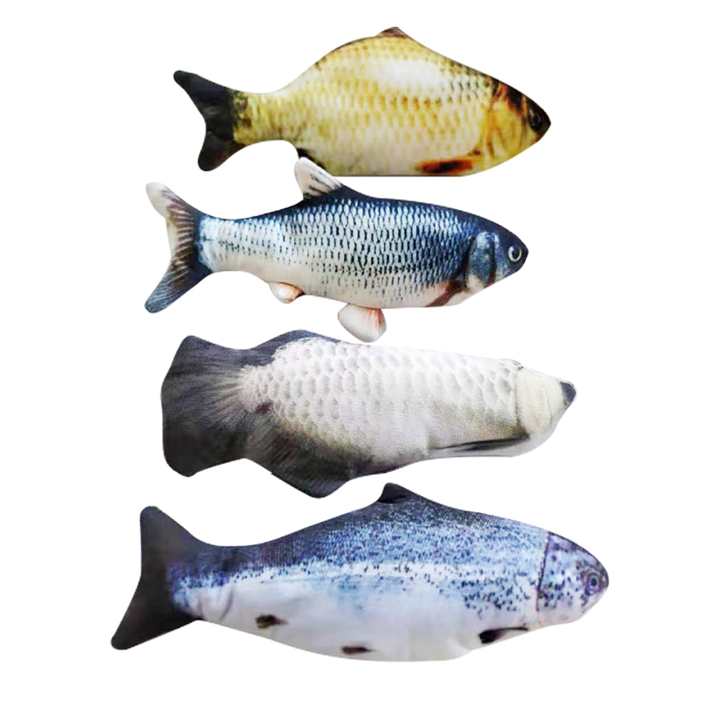 Realistic Flopping Fish Toy 30cm - No Catnip Version