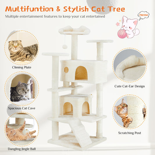 Premium Cat Tree 54in - Multi-Level Climbing Paradise