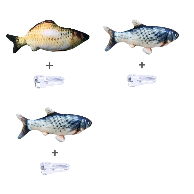 Realistic Flopping Fish Toy 30cm - No Catnip Version