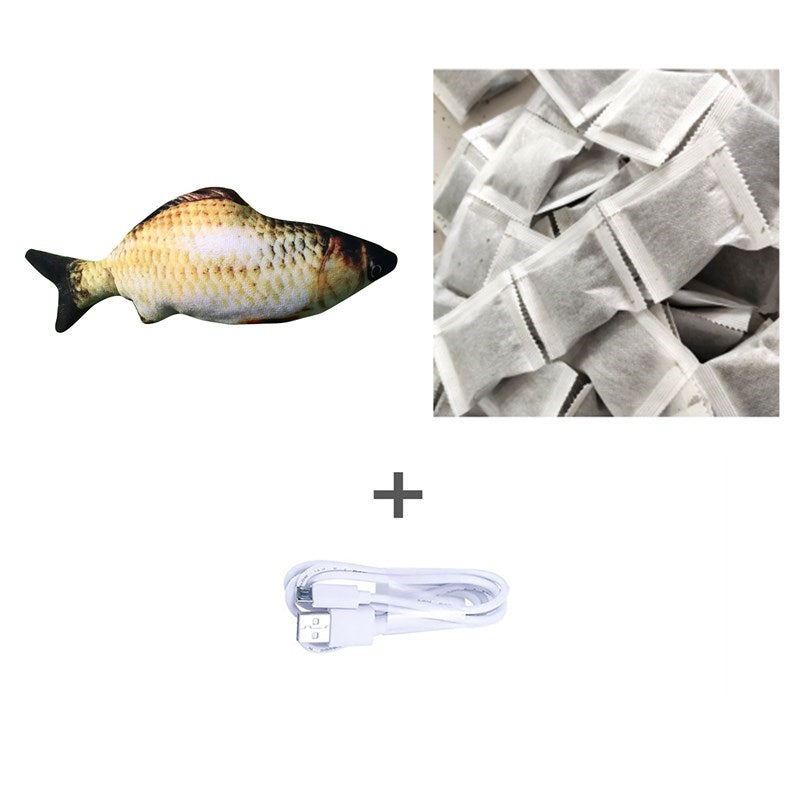 Realistic Flopping Fish Toy 30cm - No Catnip Version