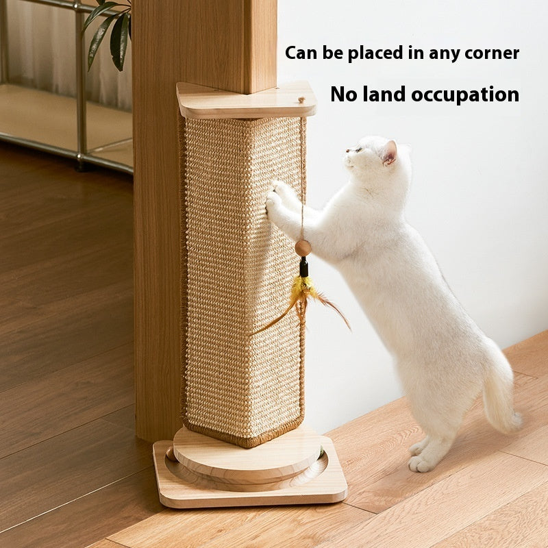 Corner Cat Scratch Board - Wear-Resistant Sisal Wood