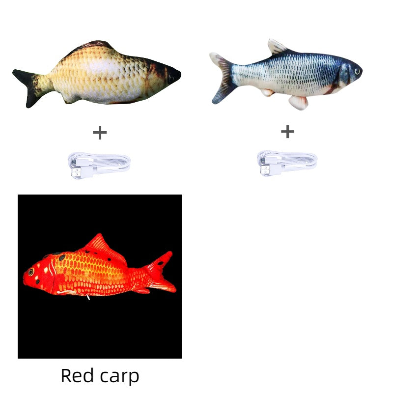 Realistic Flopping Fish Toy 30cm - No Catnip Version