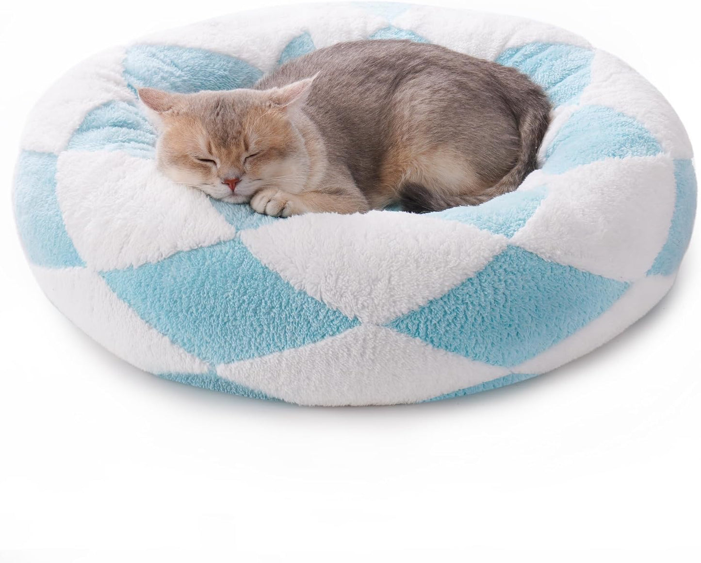 Purrchase Calming Donut Cat Bed 23in - Plush & Washable