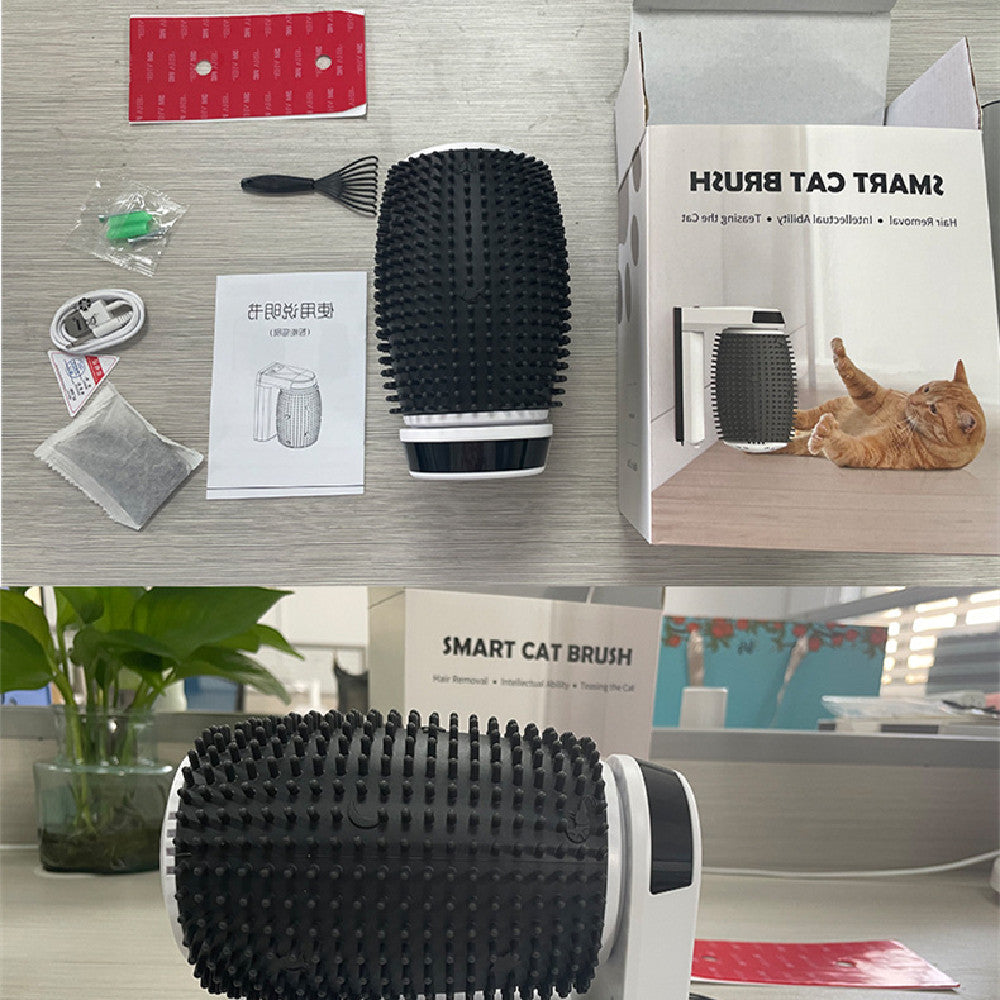 Smart Self-Groomer Cat Wall Brush - Automatic Massage