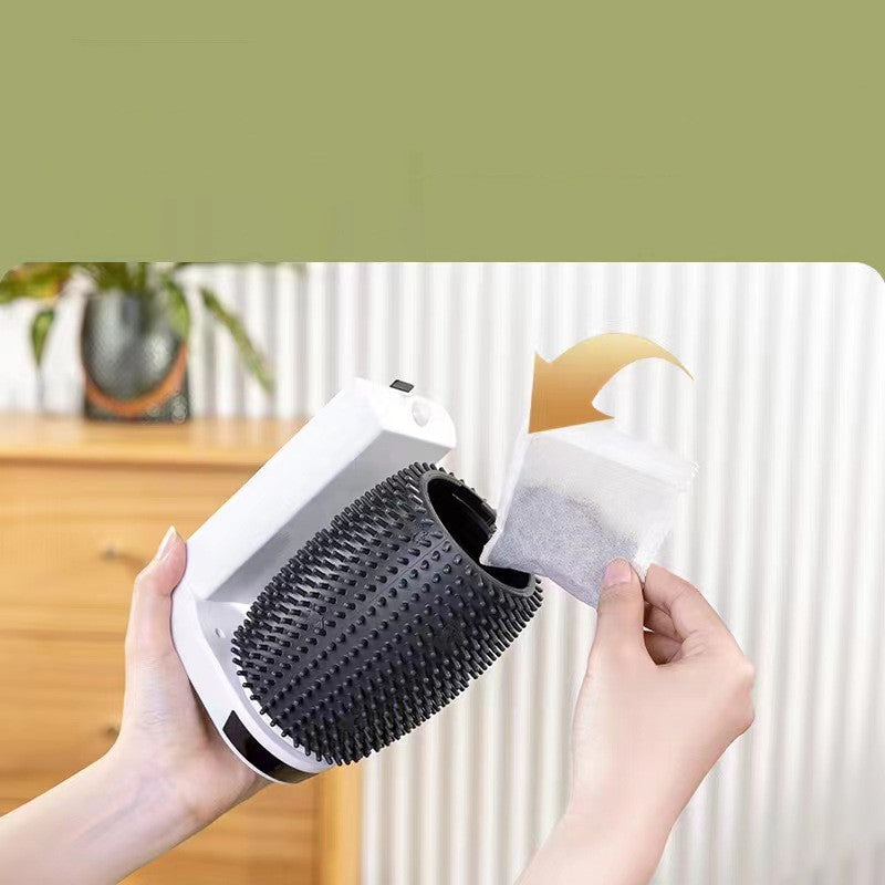Smart Self-Groomer Cat Wall Brush - Automatic Massage