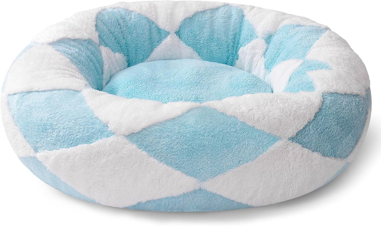Purrchase Calming Donut Cat Bed 23in - Plush & Washable