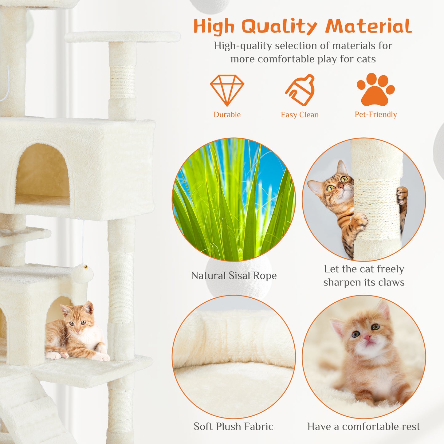 Premium Cat Tree 54in - Multi-Level Climbing Paradise