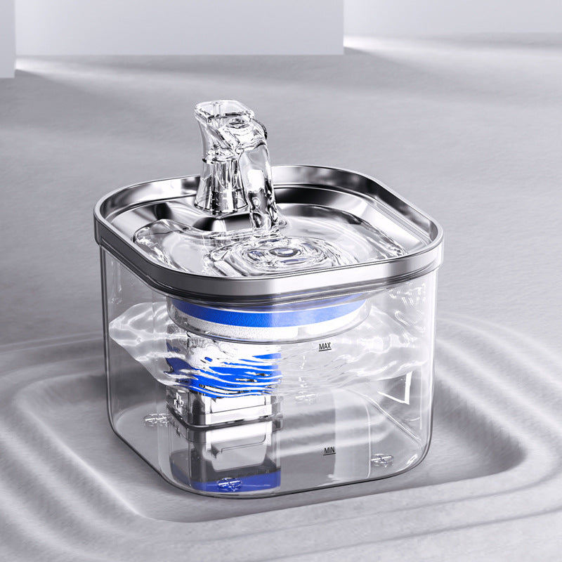 Stainless Steel Cat Fountain 2L - Ultra-Quiet Circulation