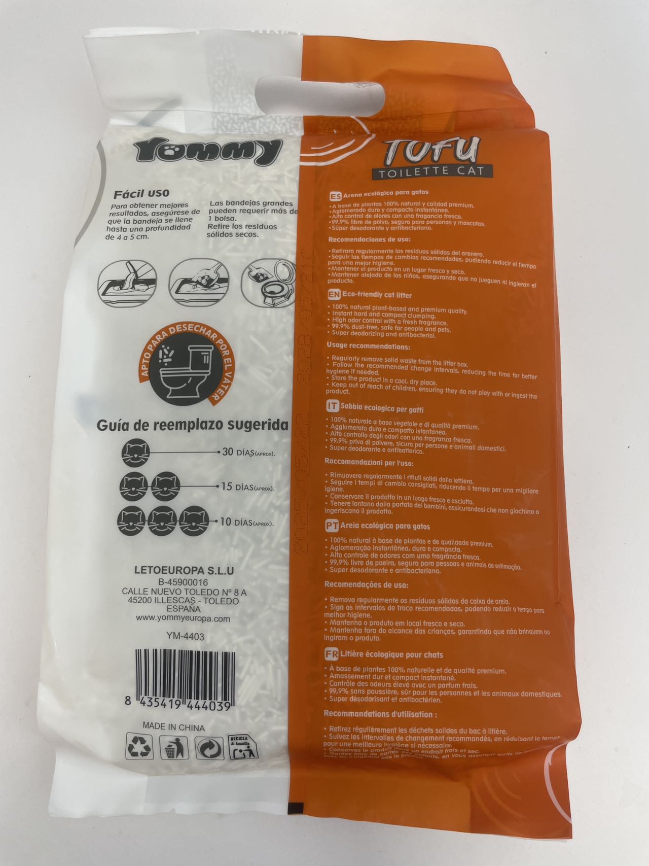 Purrchase Pure Tofu Cat Litter 6L - Eco-Friendly & Odor-Free