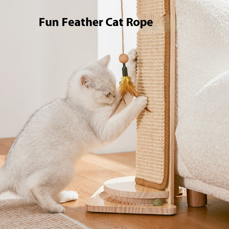 Corner Cat Scratch Board - Wear-Resistant Sisal Wood