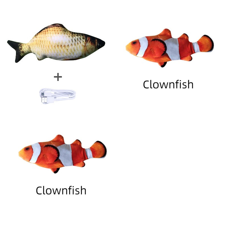 Realistic Flopping Fish Toy 30cm - No Catnip Version