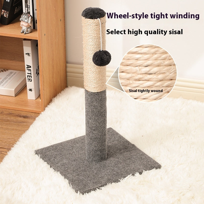 Vertical Sisal Cat Scratcher - Heavy-Duty & Durable