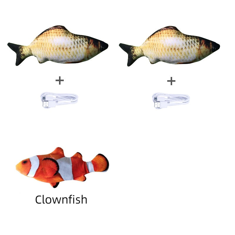 Realistic Flopping Fish Toy 30cm - No Catnip Version
