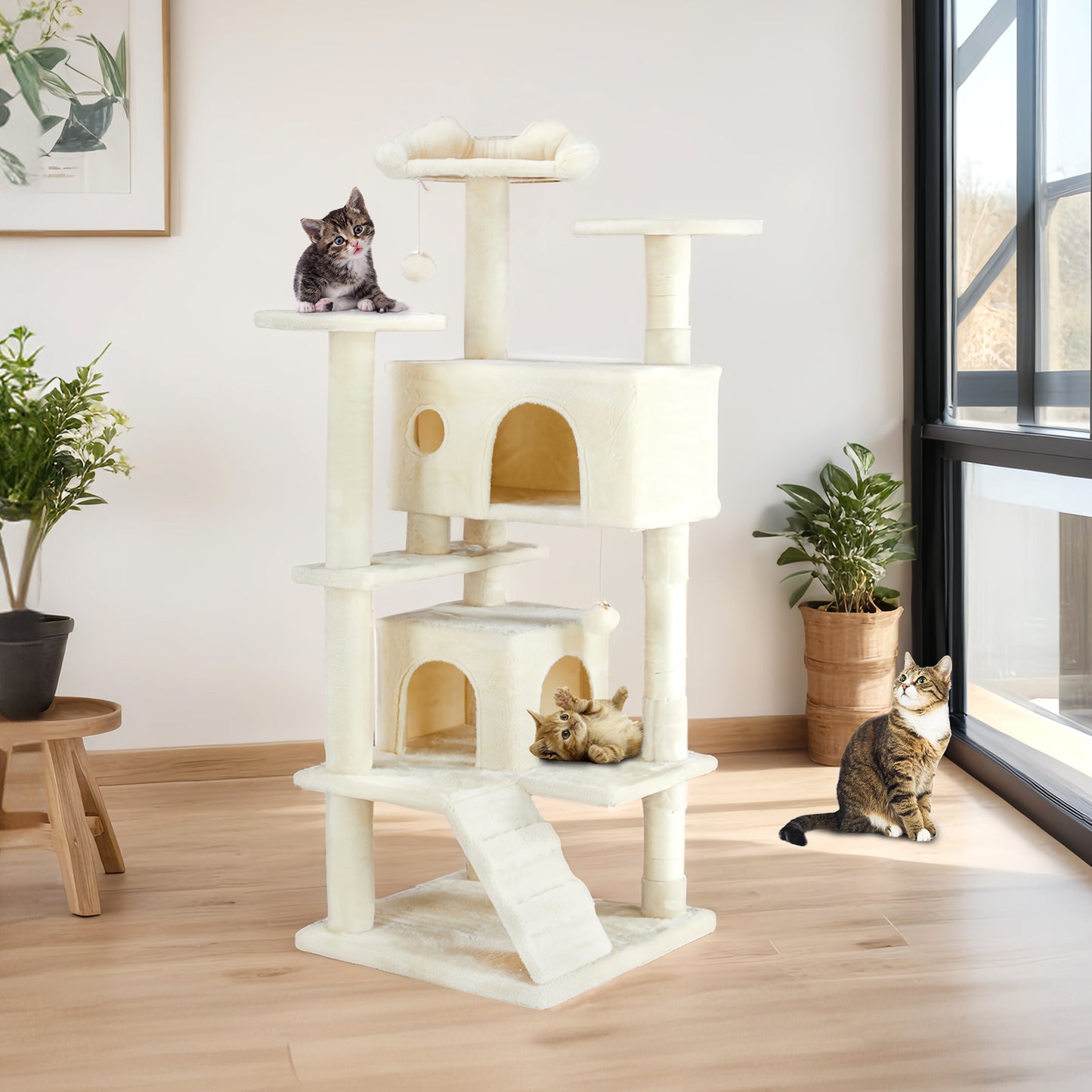Premium Cat Tree 54in - Multi-Level Climbing Paradise